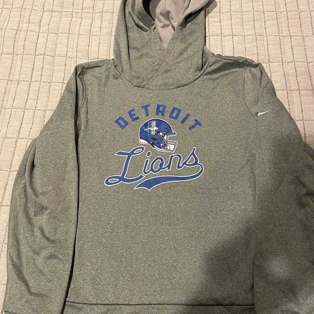 Nike Detroit Lions Light Gray Performance Hoodie